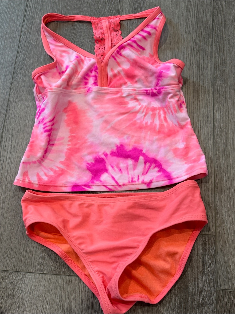 ZeroXposur Pink Coral Tie-Dye Tankini Set